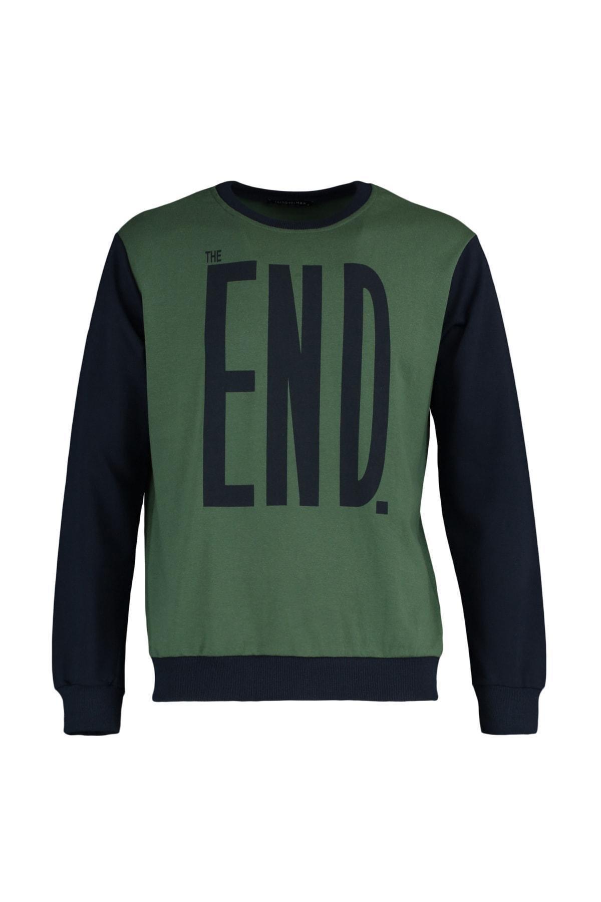 Green Crew Neck Sweatshirt, , large image number 6