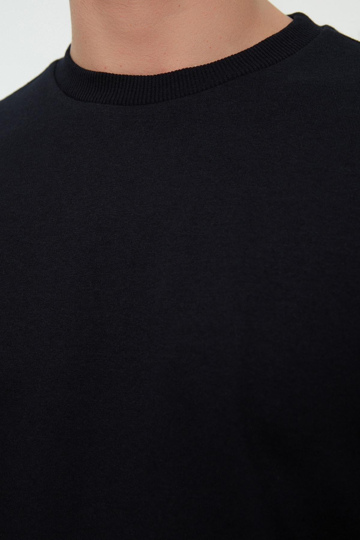 Navy Regular Crew Neck Sweatshirt, , large image number 4
