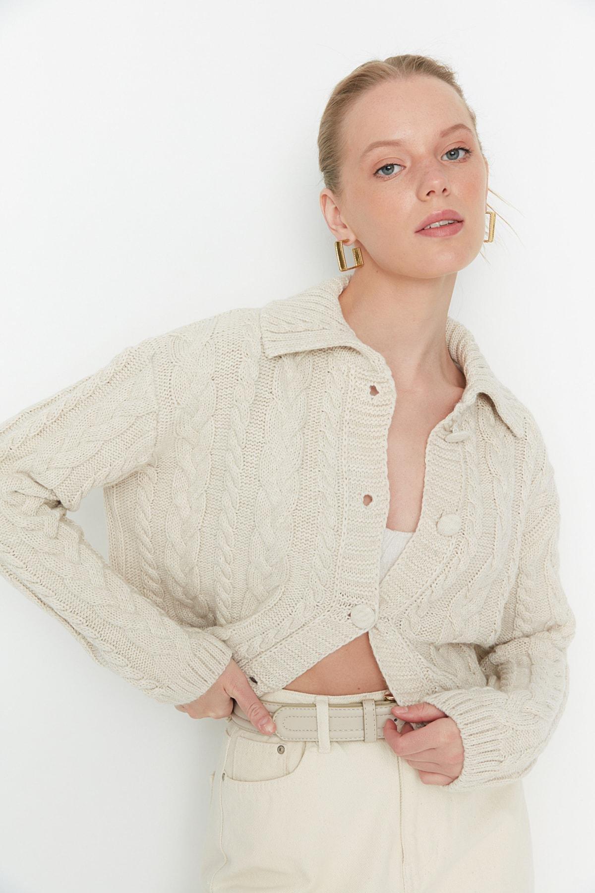 Grey Polo Neck Cardigan, , large image number 0