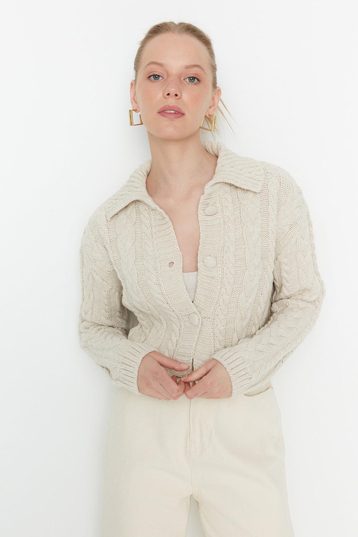 Grey Polo Neck Cardigan, , large image number 1