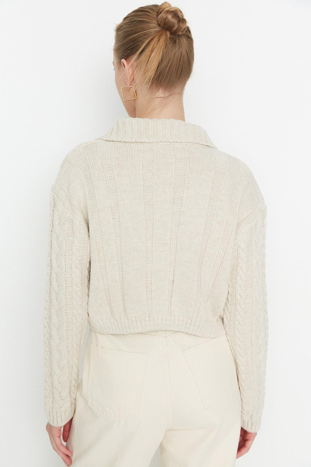 Grey Polo Neck Cardigan, , large image number 4