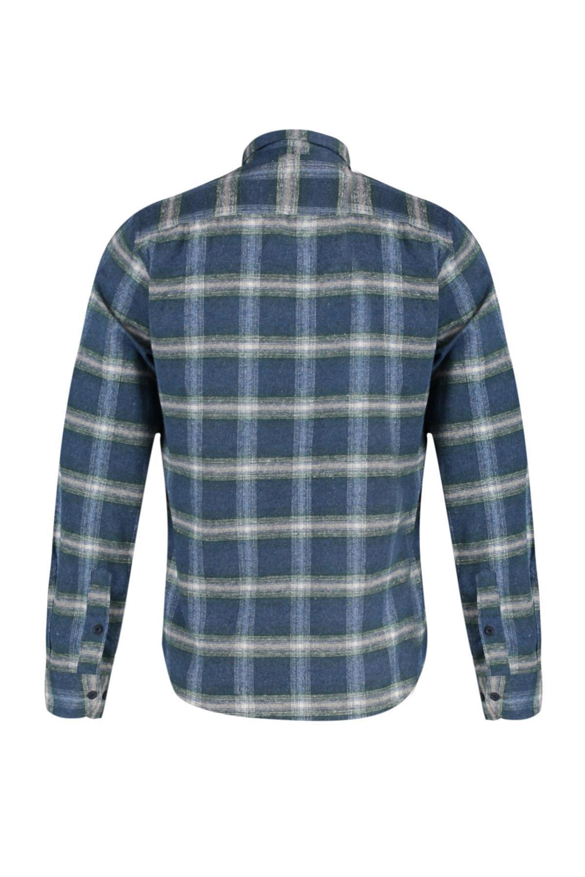 Green Slim Button Placket Shirt, , large image number 5