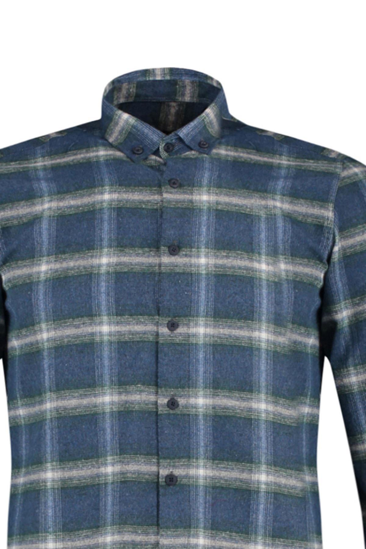 Green Slim Button Placket Shirt, , large image number 7
