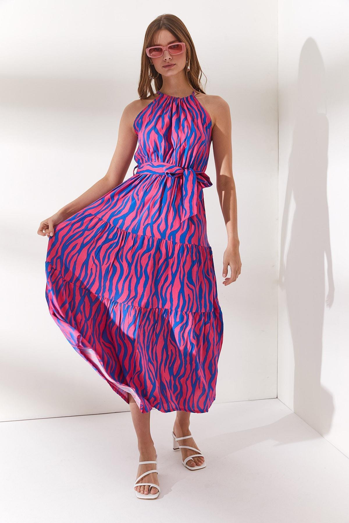 Pink Basic Floral Dress, , large image number 1