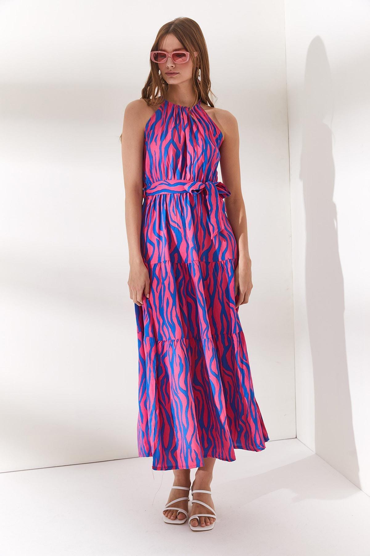 Pink Basic Floral Dress, , large image number 2