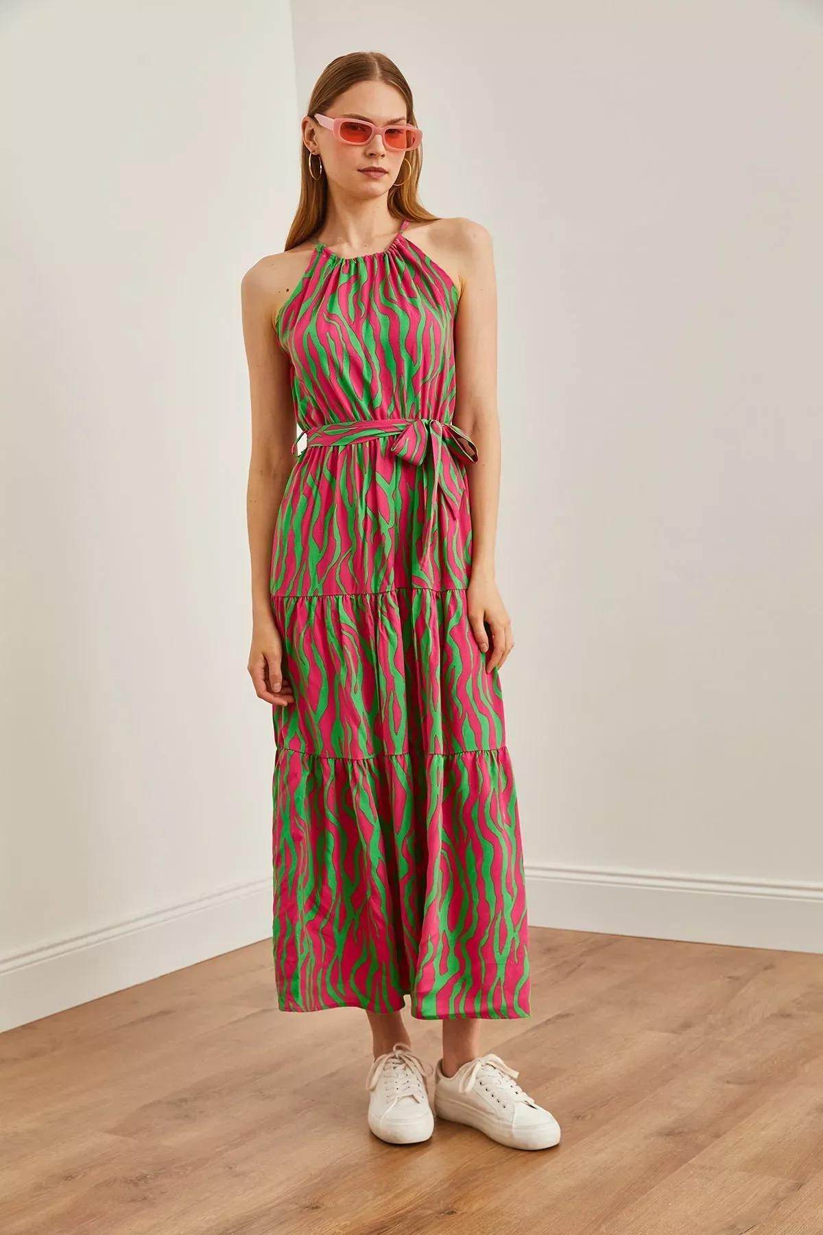 Pink Zebra Printed Maxi Dress, , large image number 3
