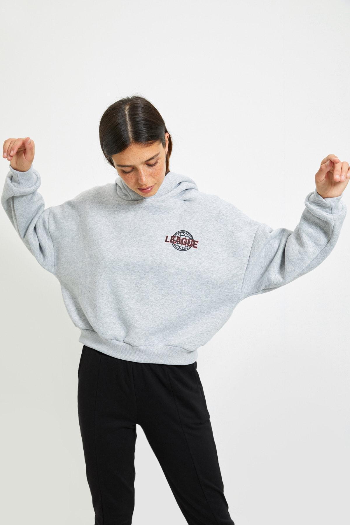 Gray Printed Sweatshirt, , large image number 4
