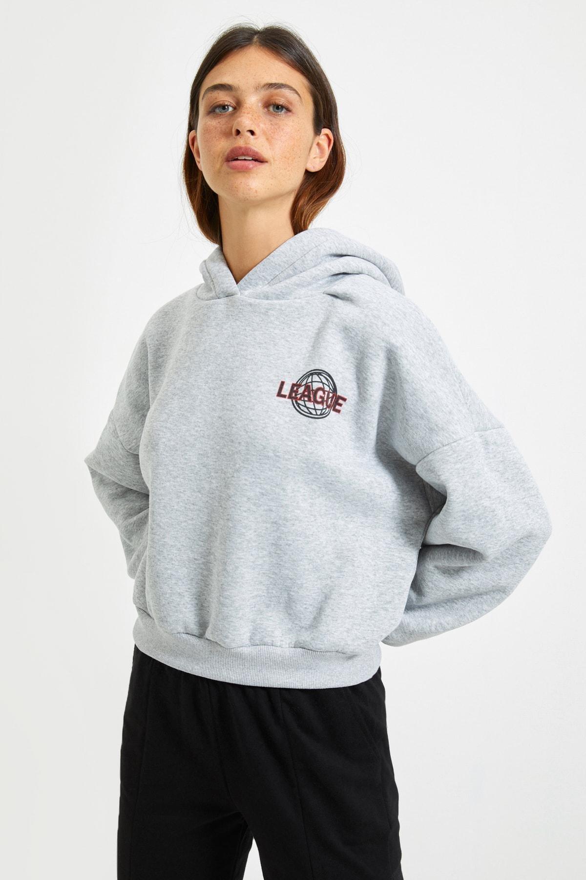 Gray Printed Sweatshirt, , large image number 5