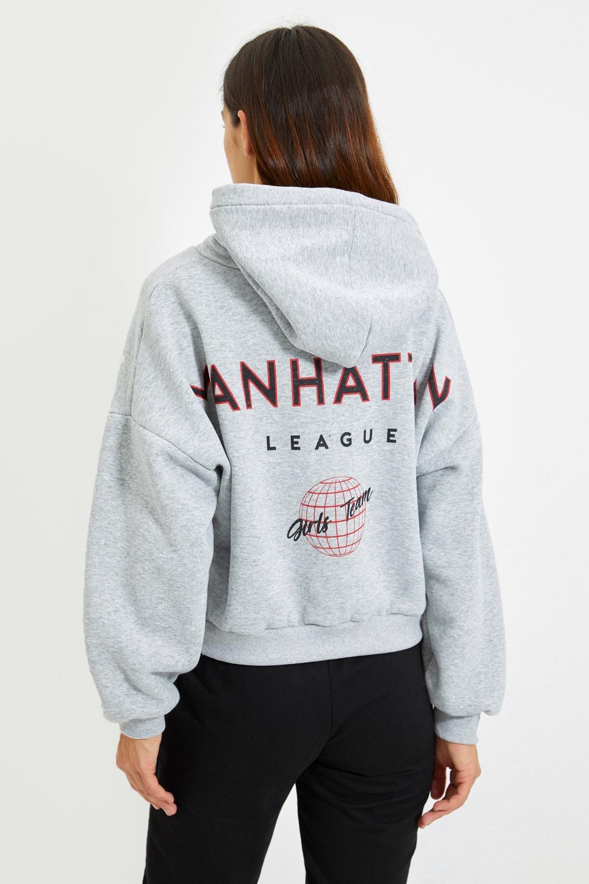 Gray Printed Sweatshirt, , large image number 7