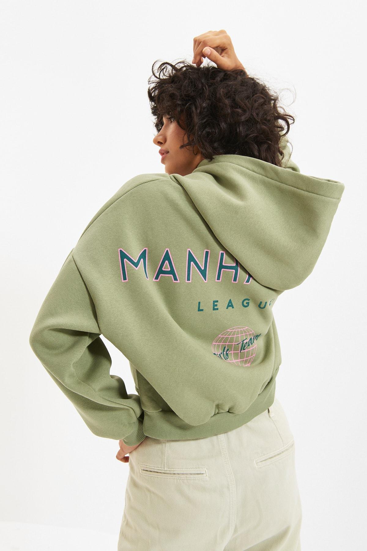Green Printed Sweatshirt, Green, large image number 0