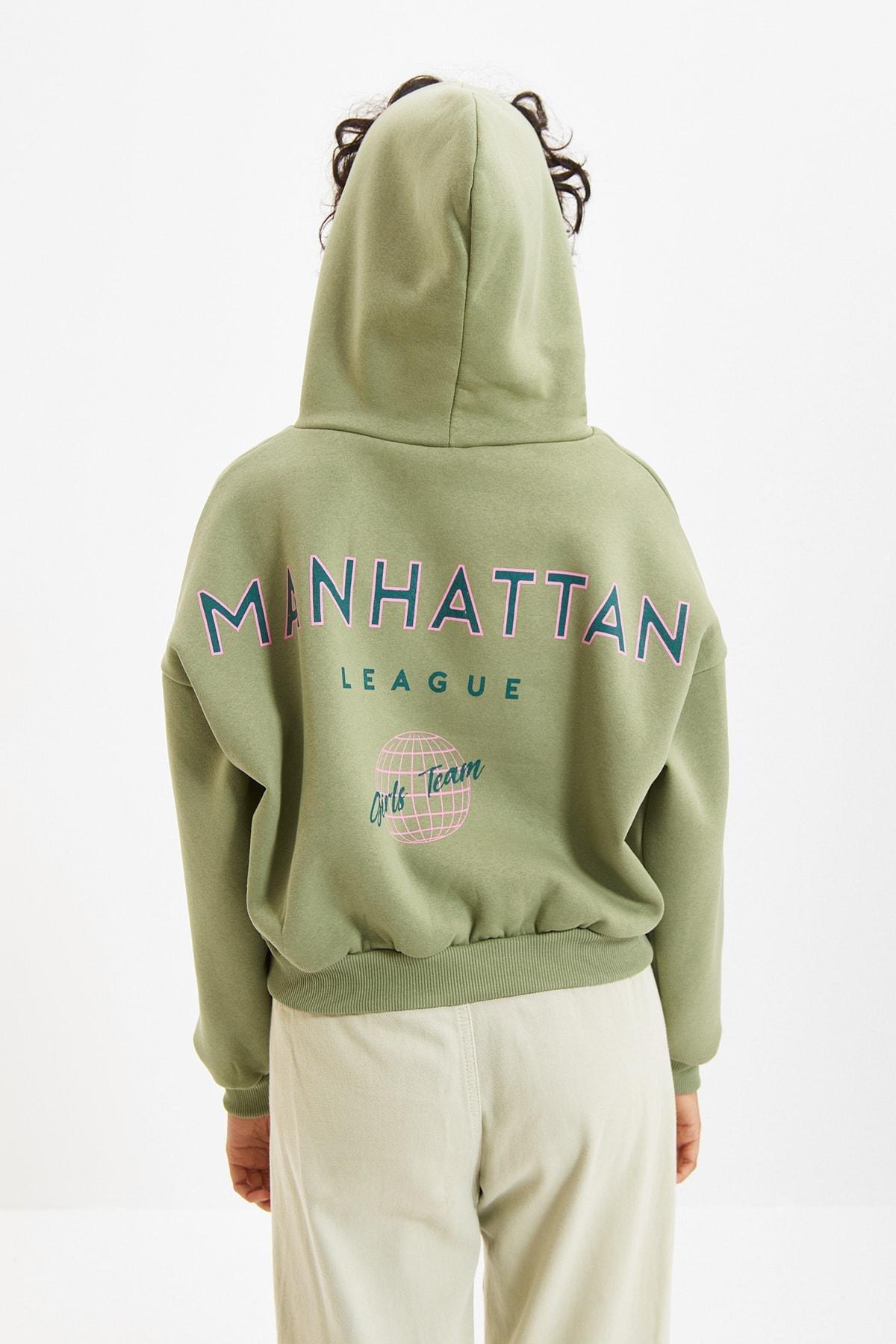 Green Printed Sweatshirt, Green, large image number 5