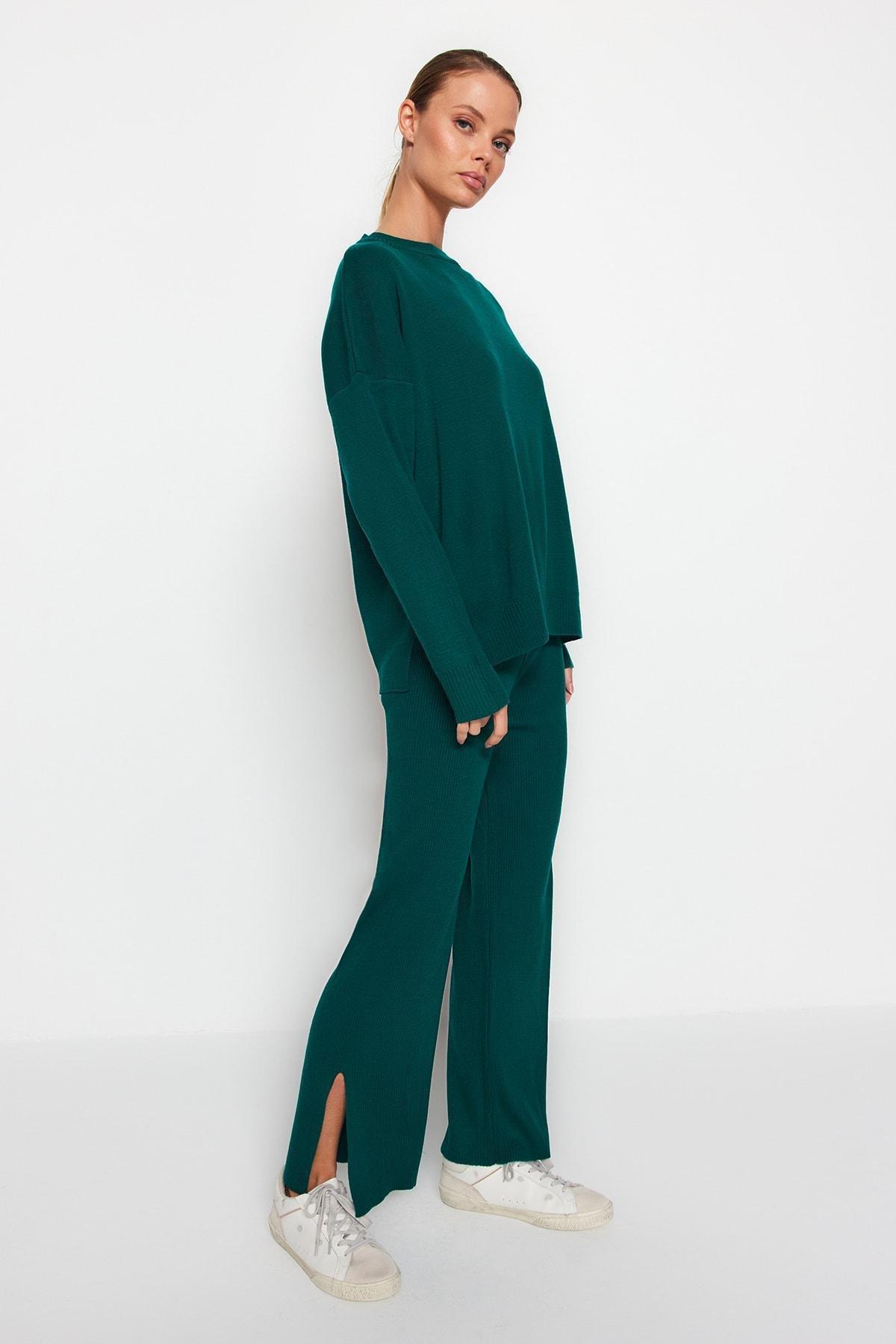 Green Oversize Knitted Co-Ord Set, , large image number 2