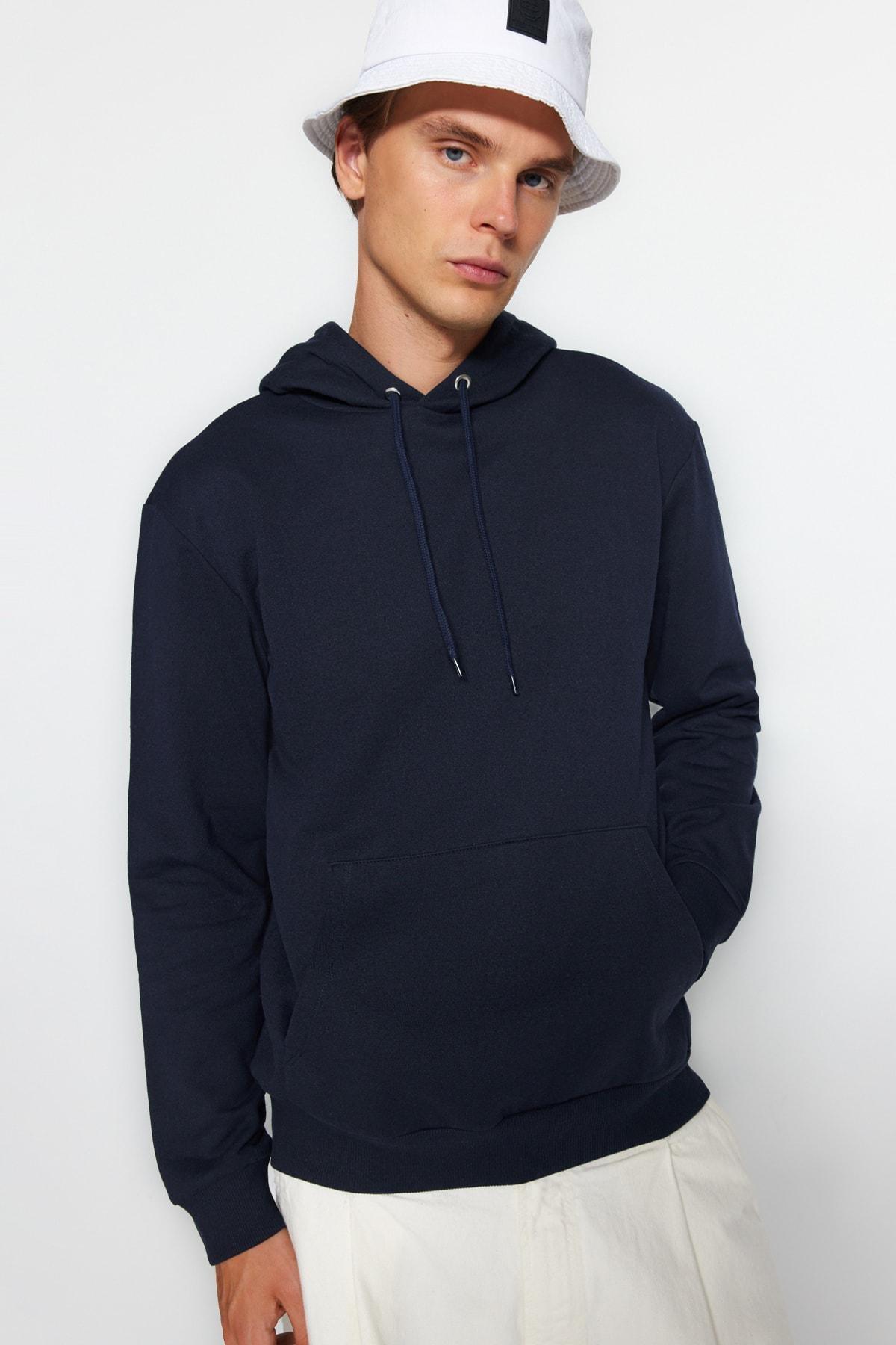 Navy Hooded Sweatshirt, , large image number 2