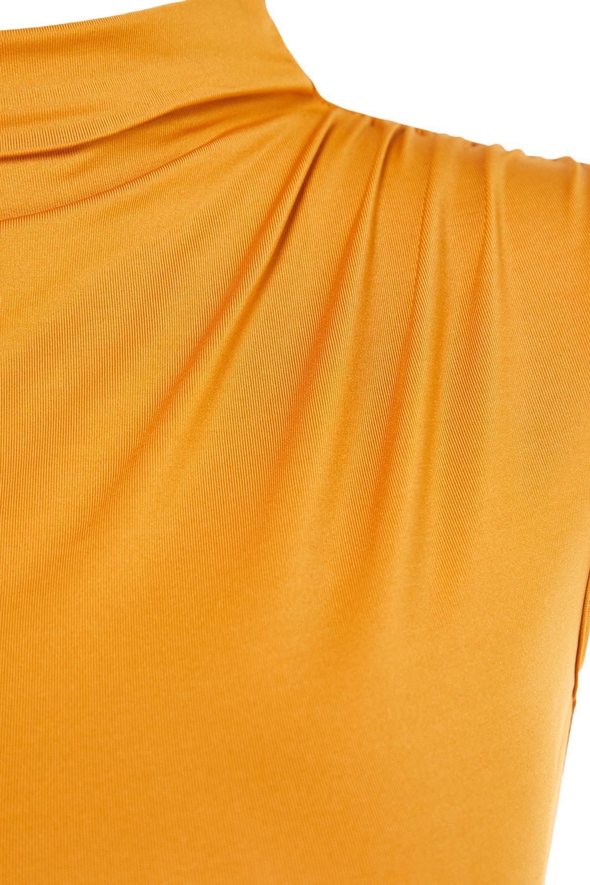 Brown Turtleneck Sleeveless Knitted, , large image number 12