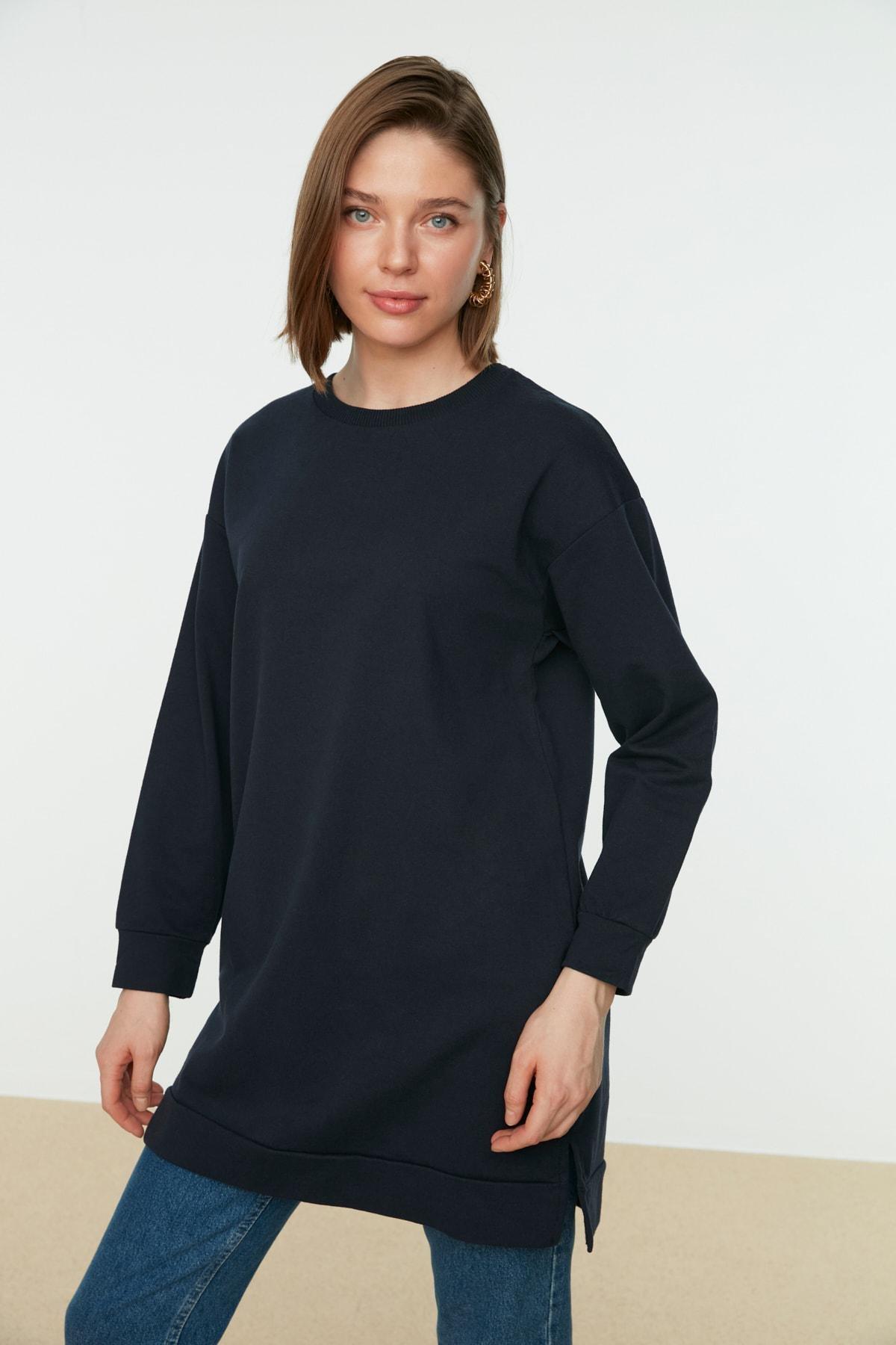 Navy Crew Neck Sweatshirt, , large image number 0