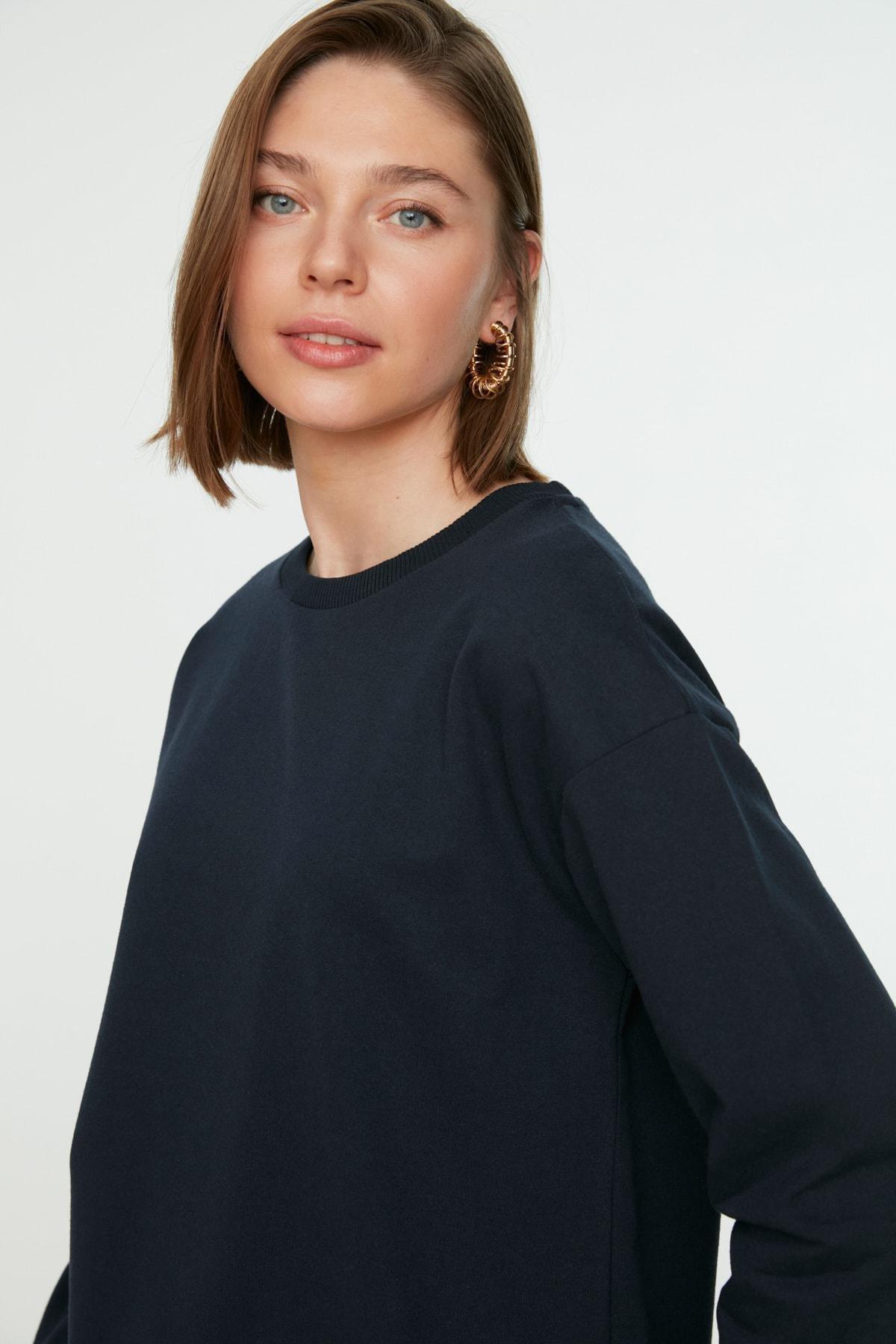 Navy Crew Neck Sweatshirt, , large image number 3