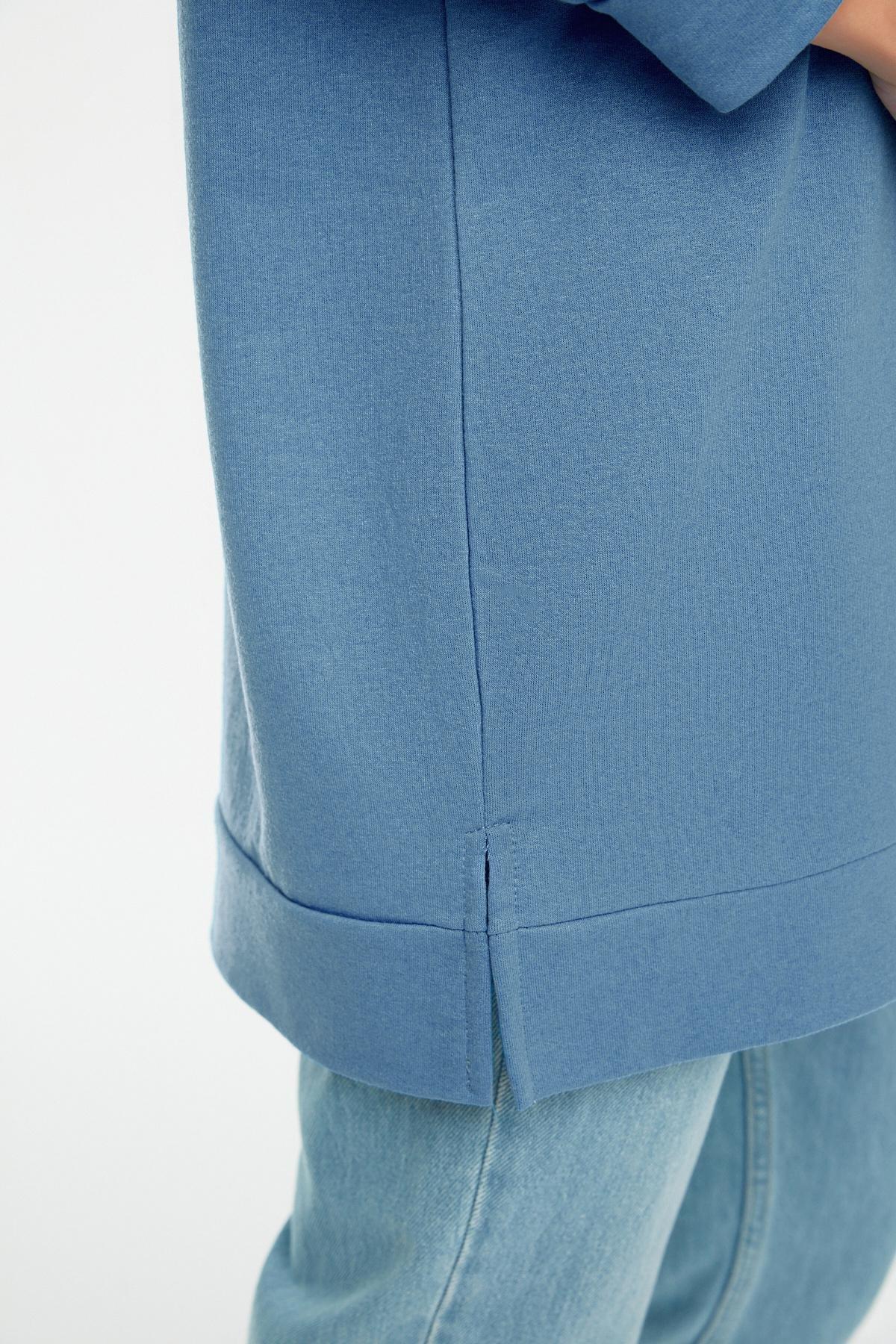 Blue Relaxed Sweatshirt, , large image number 3