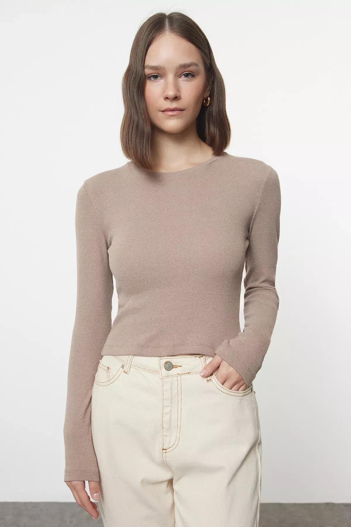 Multicolor slim blouse, set of 2, Brown, large image number 2