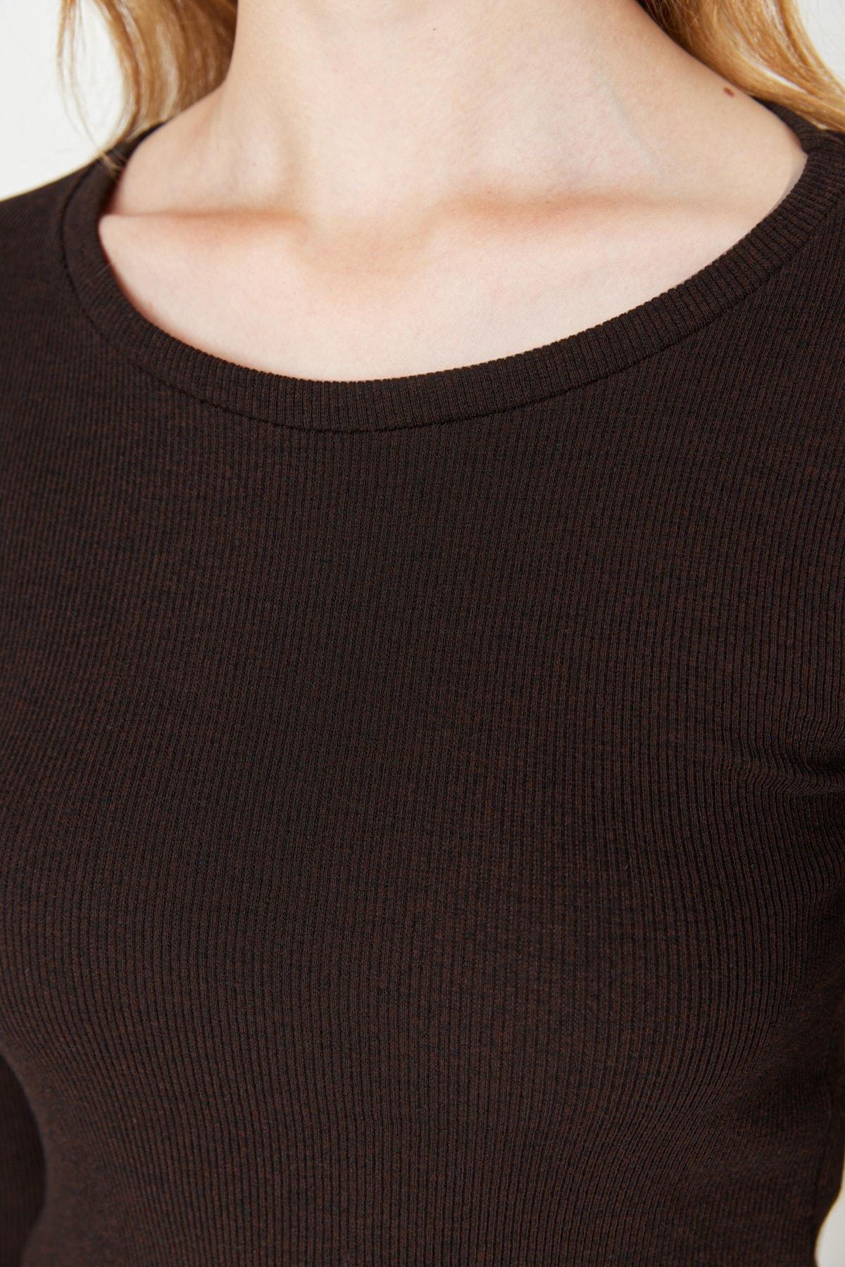 Multicolor slim blouse, set of 2, Brown, large image number 3