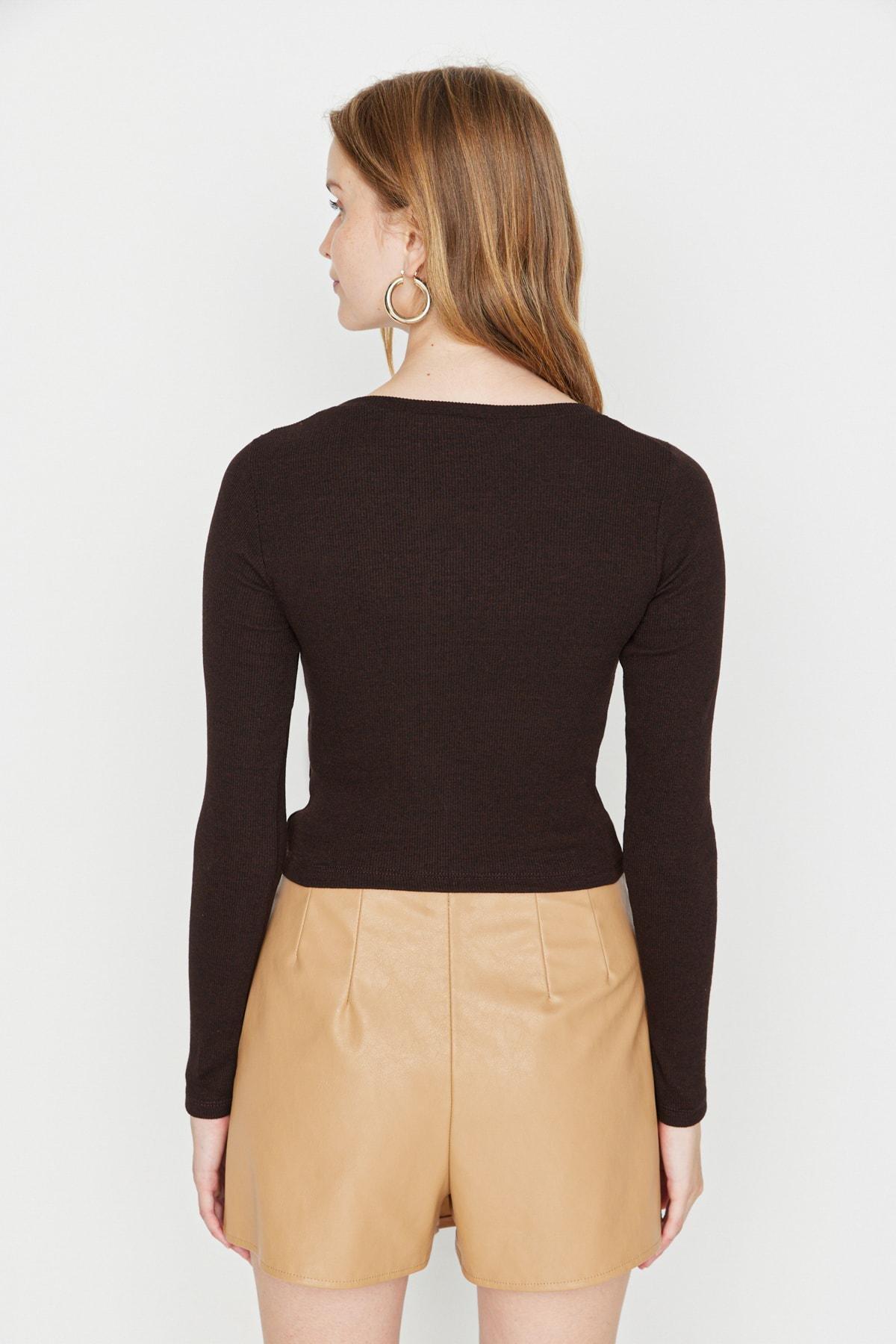 Multicolor slim blouse, set of 2, Brown, large image number 7