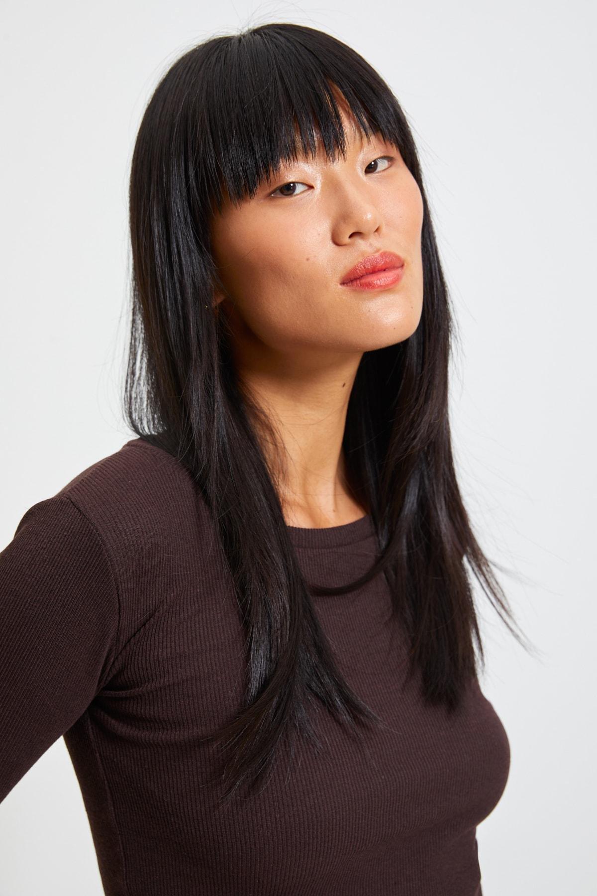 Multicolor slim blouse, set of 2, Brown, large image number 11