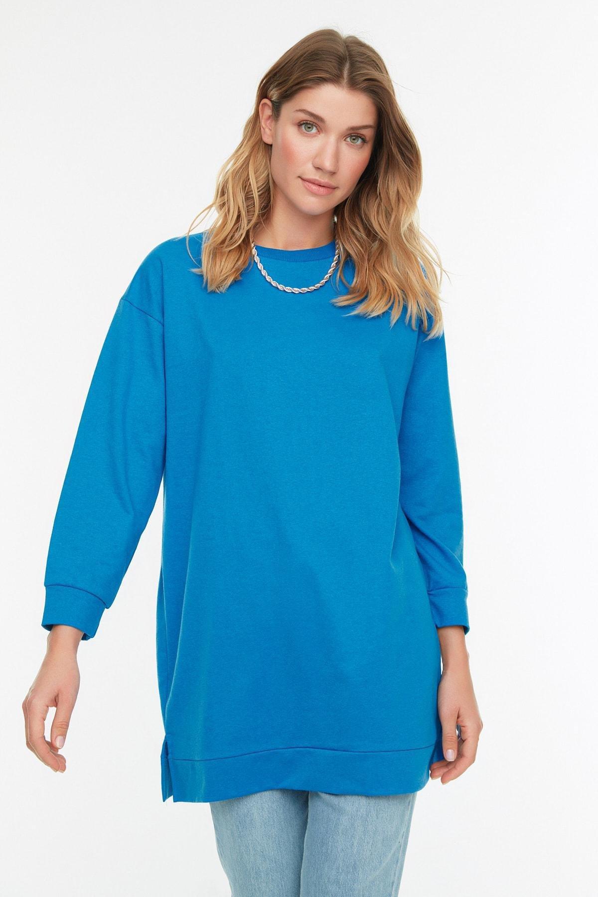 Multicolour Crew Neck Sweatshirt, Set Of 2, Blue, large image number 4