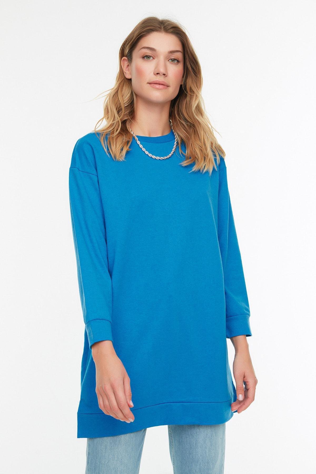 Multicolour Crew Neck Sweatshirt, Set Of 2, Blue, large image number 5