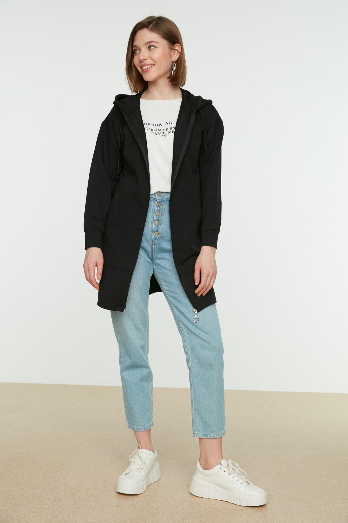 Black Hooded Sweatshirt, , large image number 1