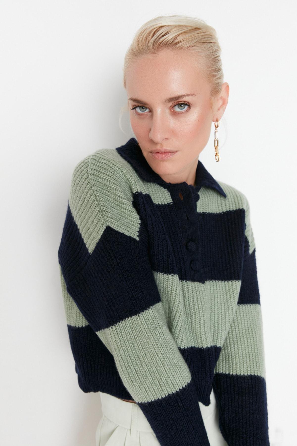 Navy Polo Neck Sweater, , large image number 2