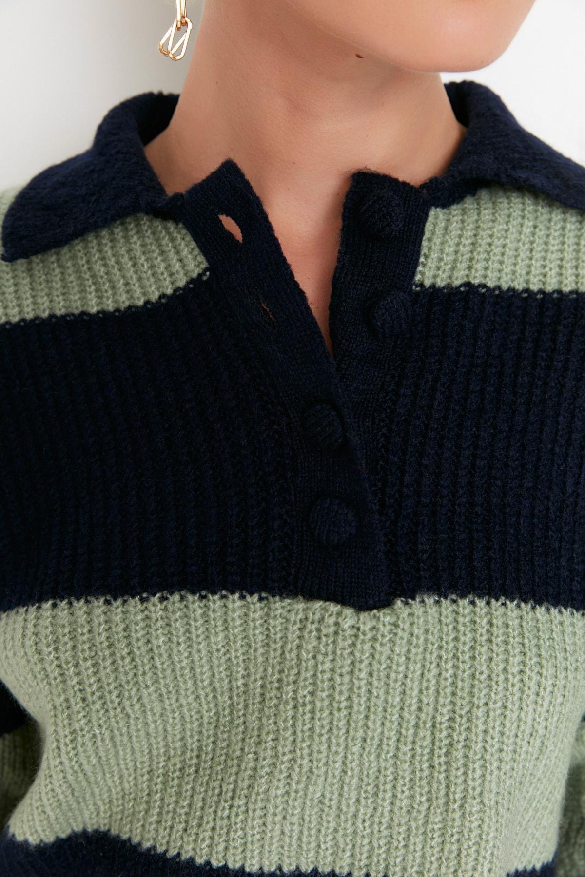 Navy Polo Neck Sweater, , large image number 3
