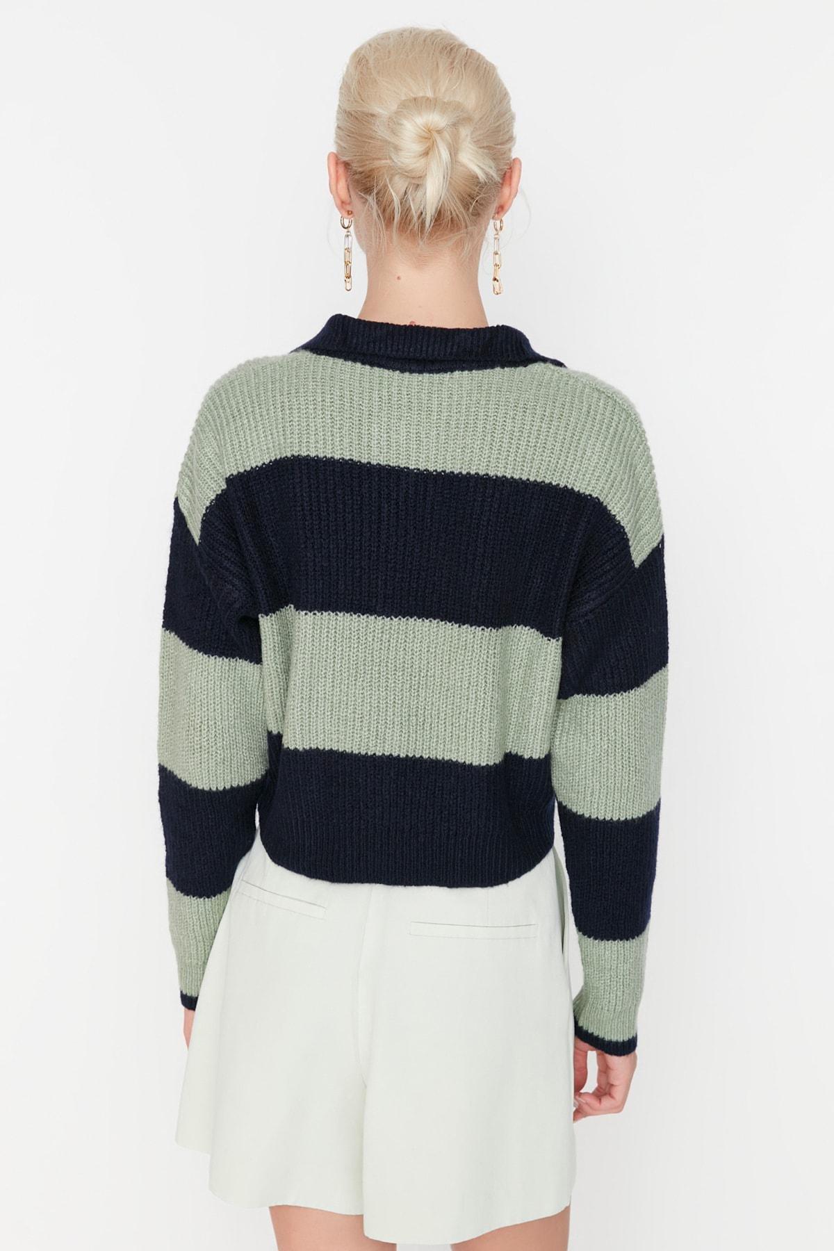 Navy Polo Neck Sweater, , large image number 4