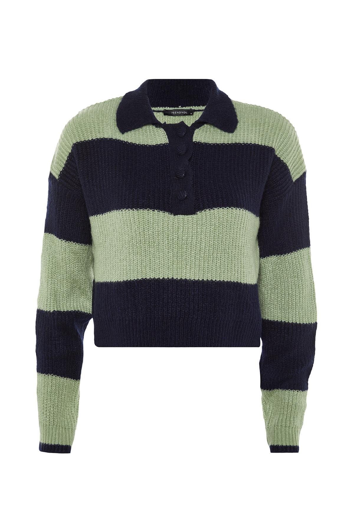 Navy Polo Neck Sweater, , large image number 6