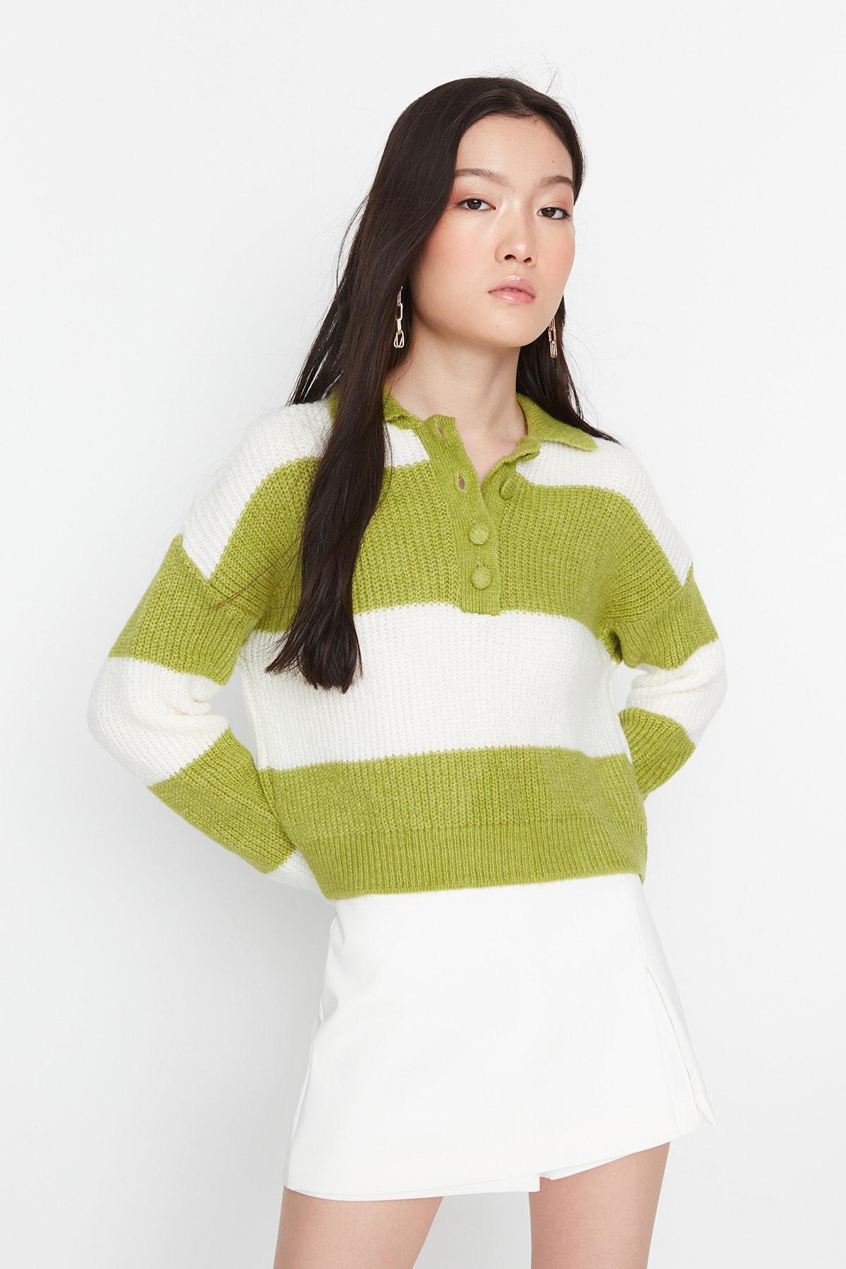 Green Polo Neck Sweater, , large image number 1