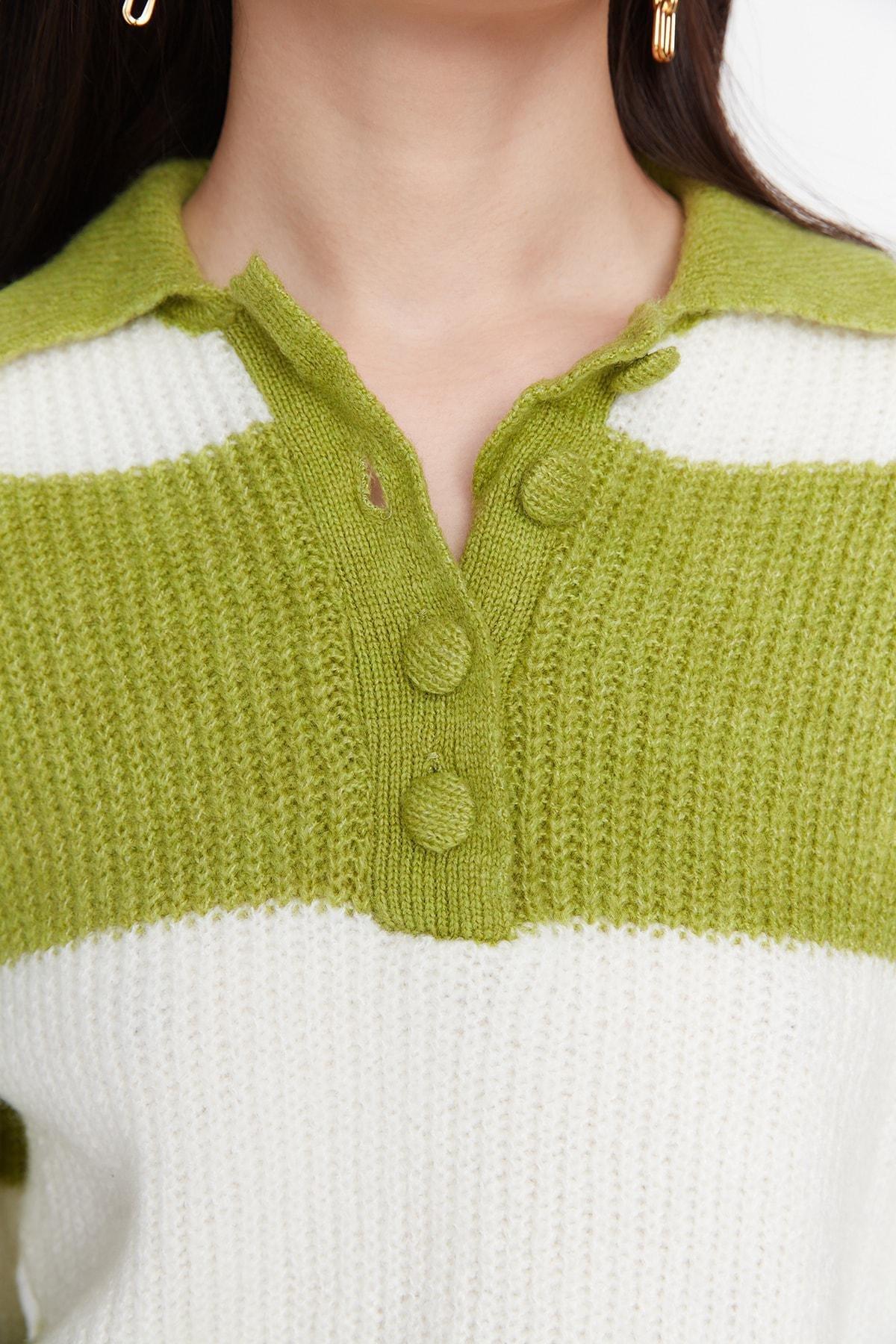 Green Polo Neck Sweater, , large image number 3