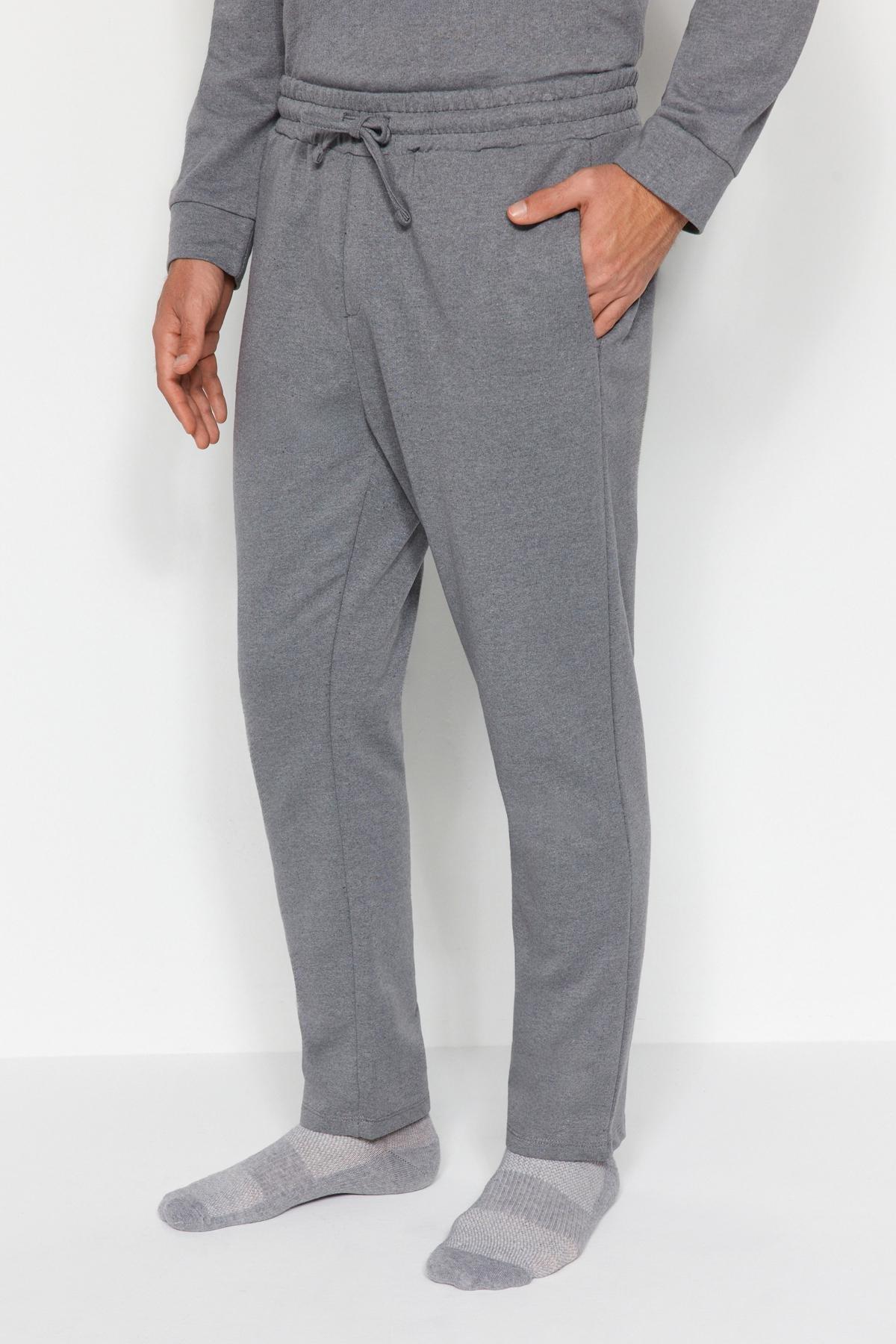 Grey Knitted Pyjamas Set, , large image number 6