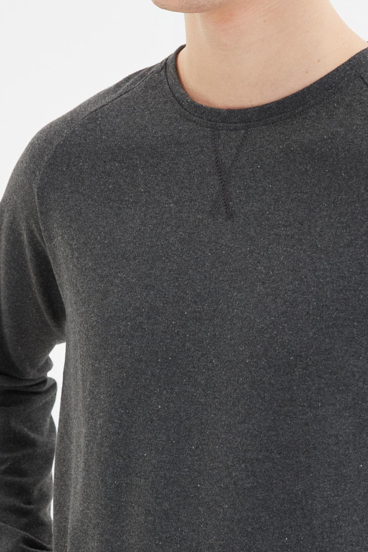 Grey Crew Neck Pajama Set, , large image number 7