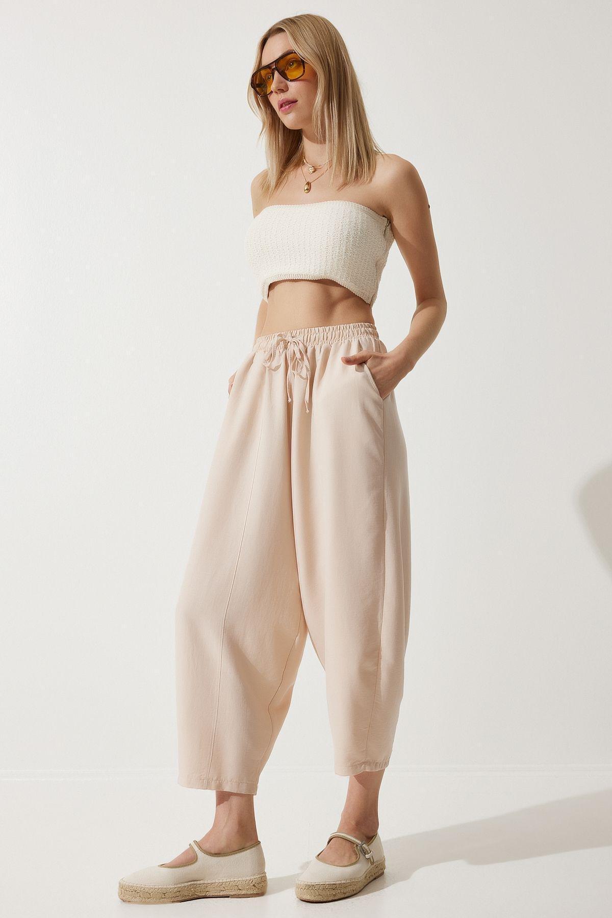 Ecru Carrot Pants, , large image number 2
