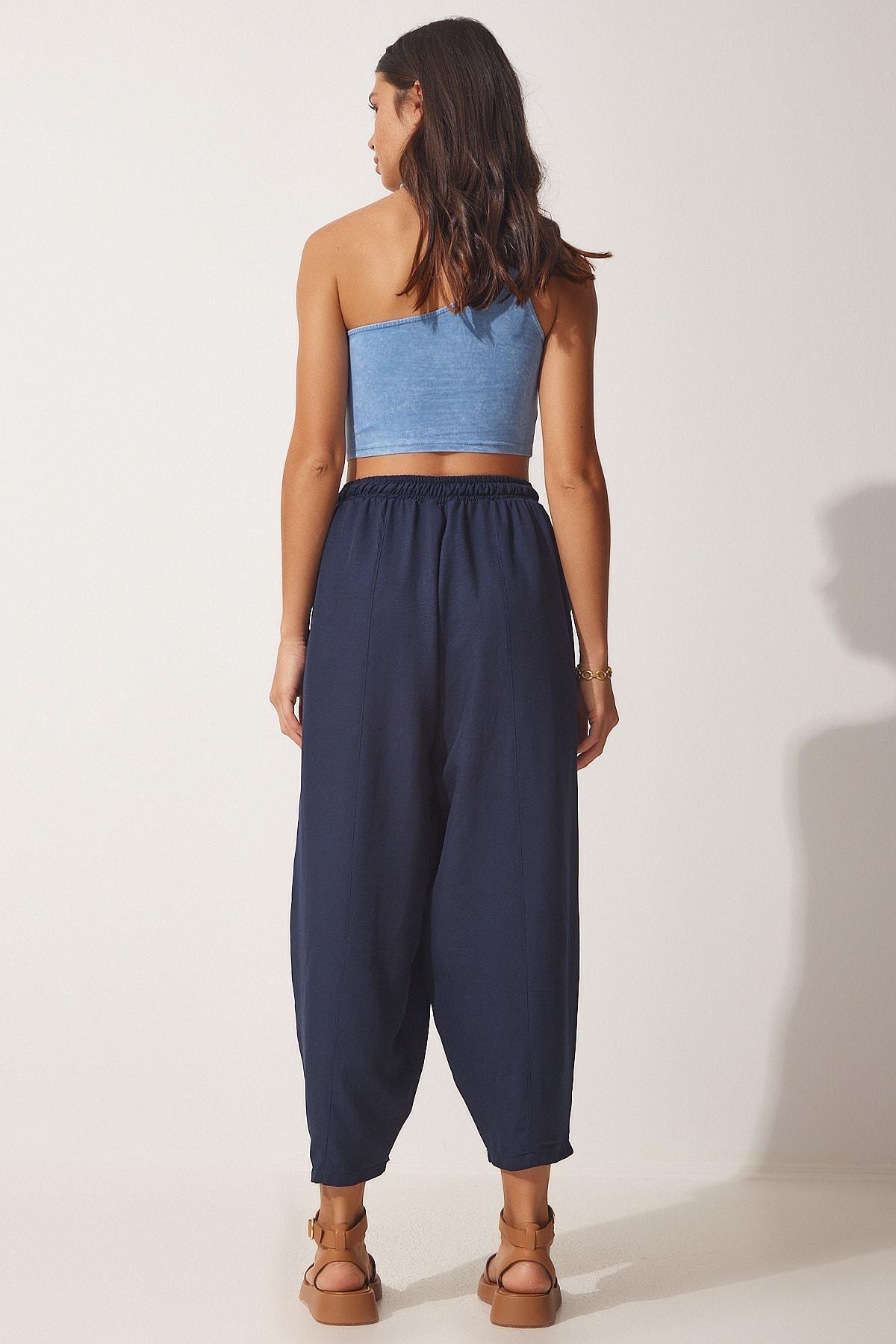 Navy Carrot Pants, , large image number 3