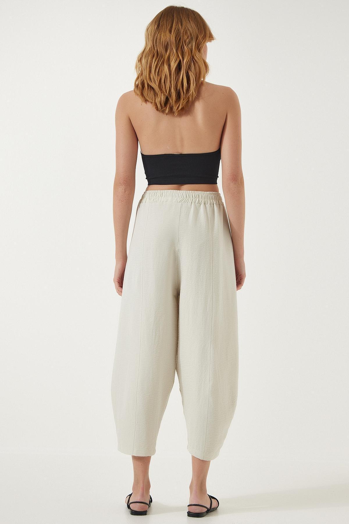 Cream Pocket Shalwar Trousers, , large image number 6