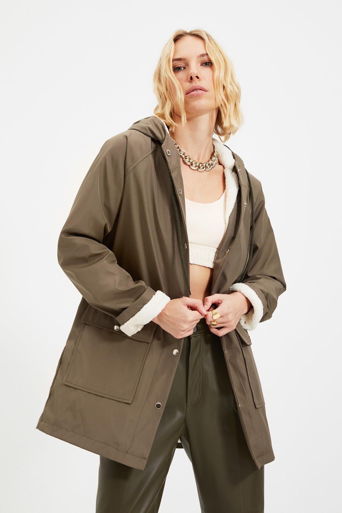 Green Puffer Hooded Jacket, , large image number 1