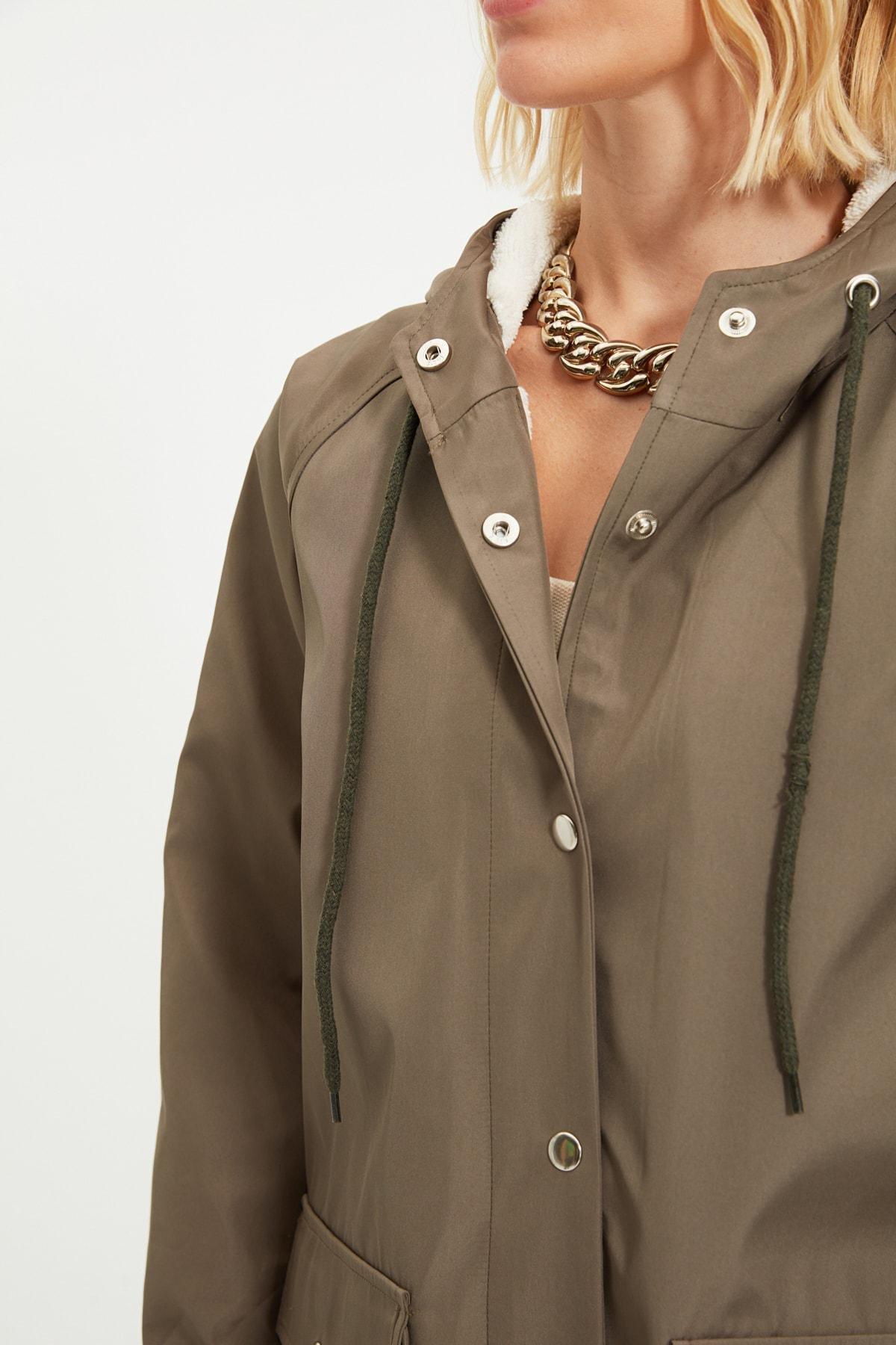 Green Puffer Hooded Jacket, , large image number 3