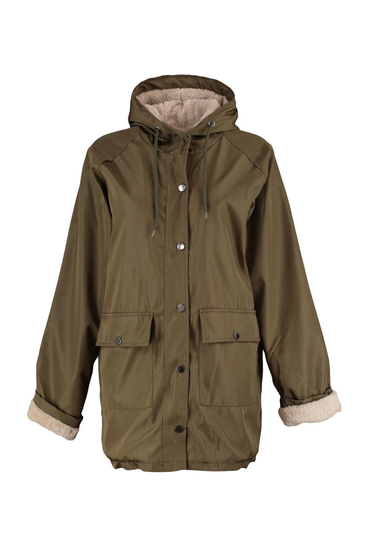 Green Puffer Hooded Jacket, , large image number 6
