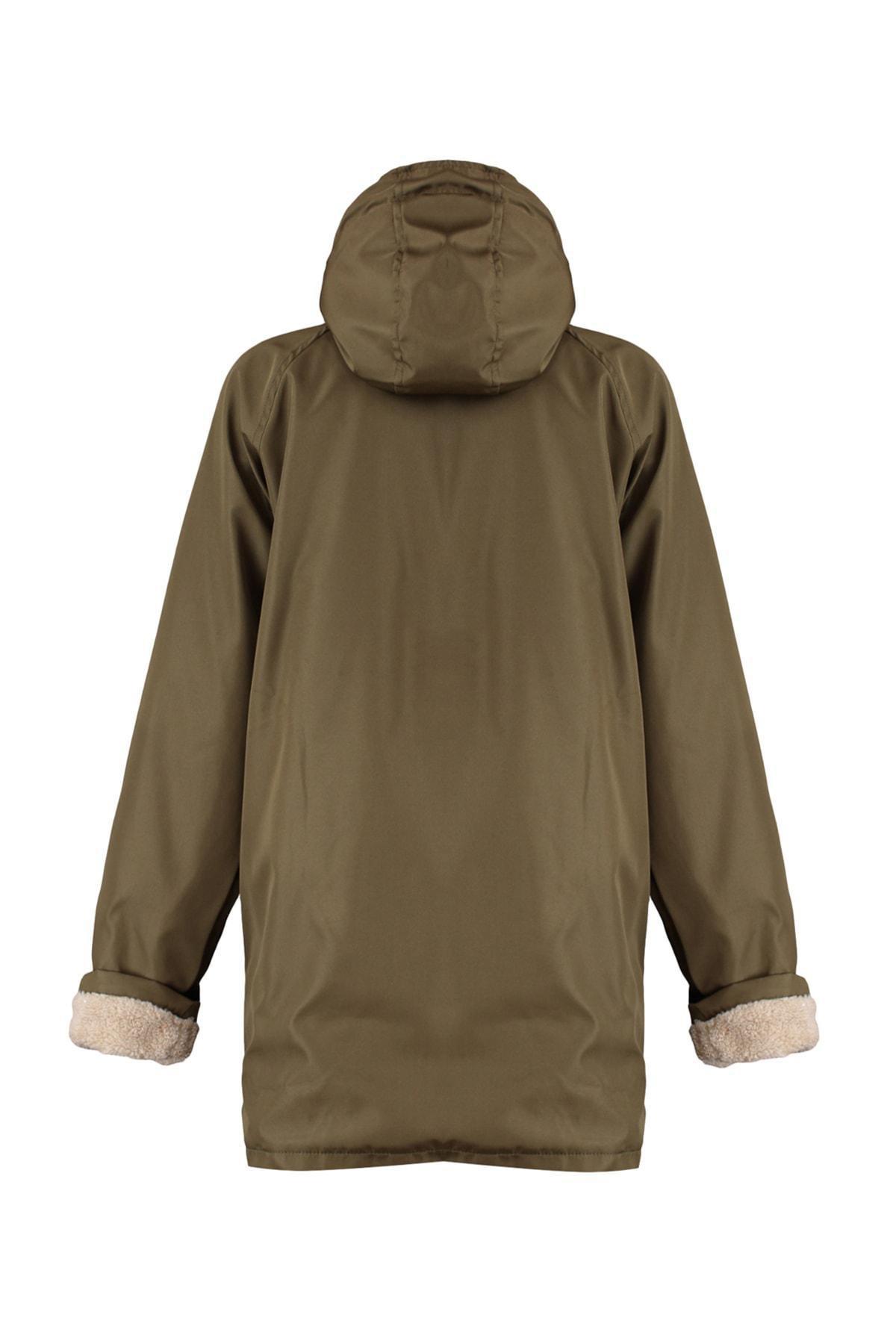 Trendyol - Green Puffer Hooded Jacket