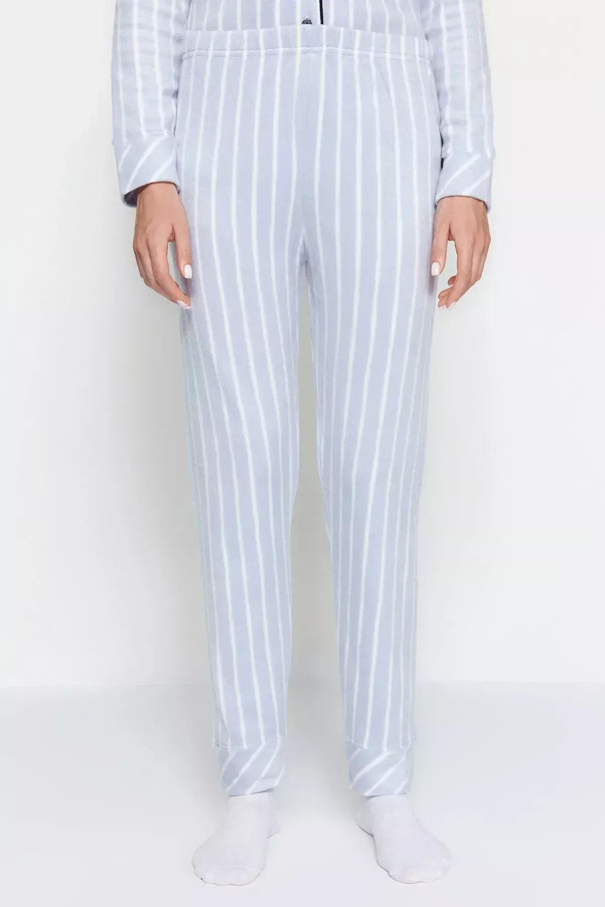Blue Striped Pajama Set, Blue, large image number 8