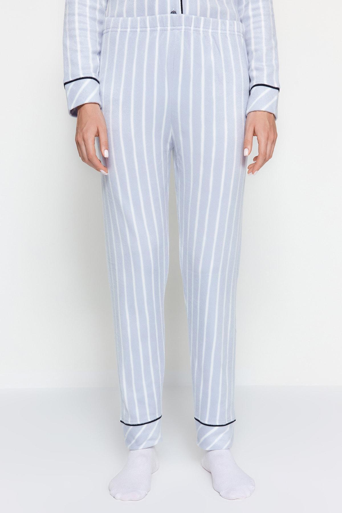 Blue Striped Pajama Set, Blue, large image number 9