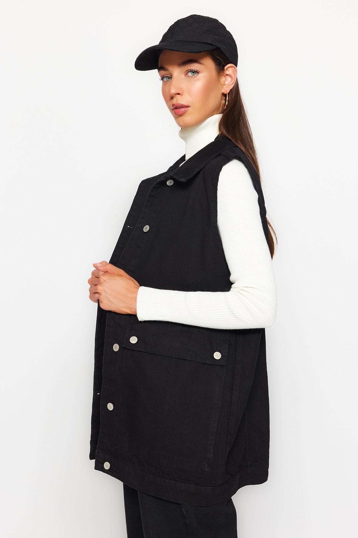 Black Women Vest, , large image number 2