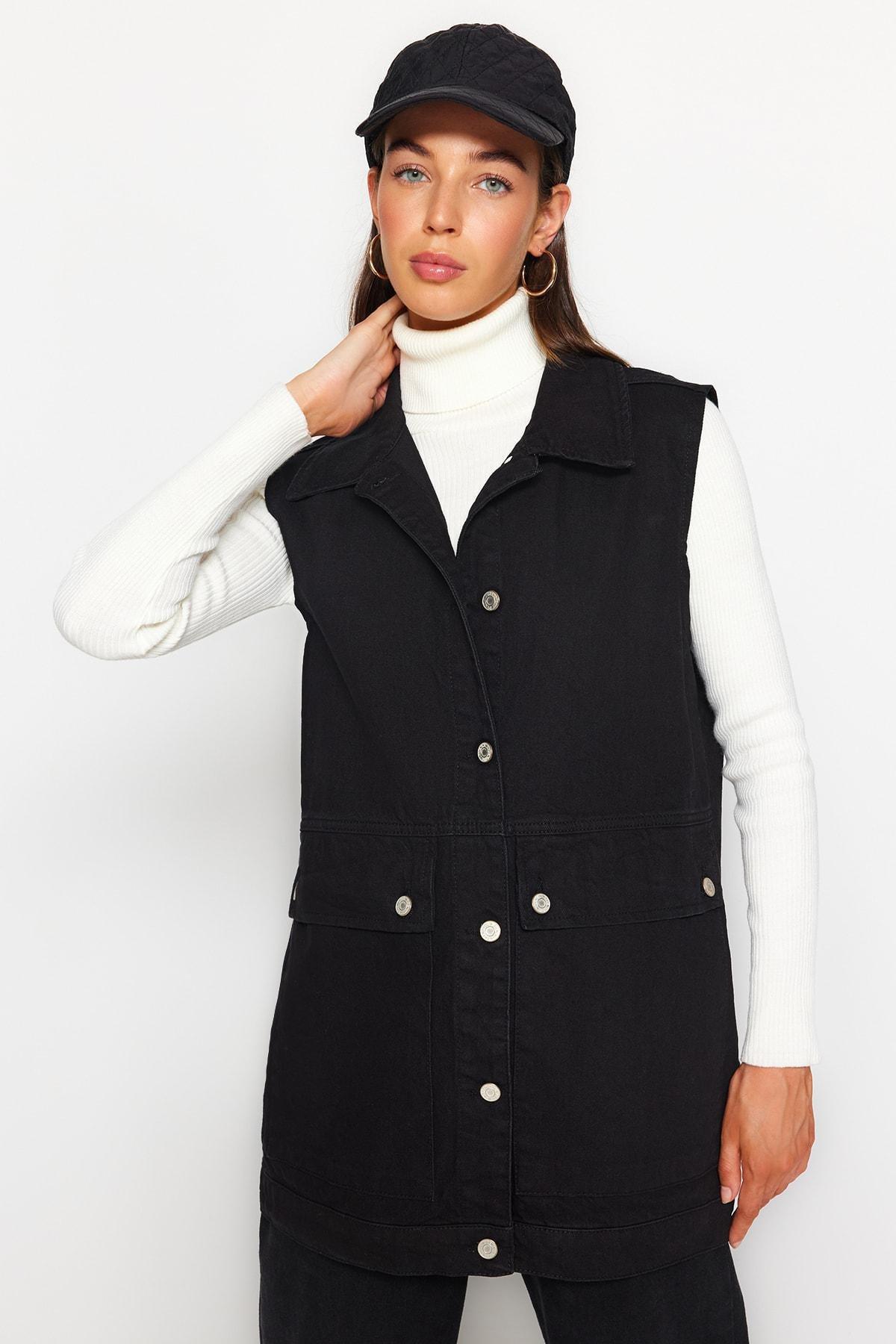 Black Women Vest, , large image number 3