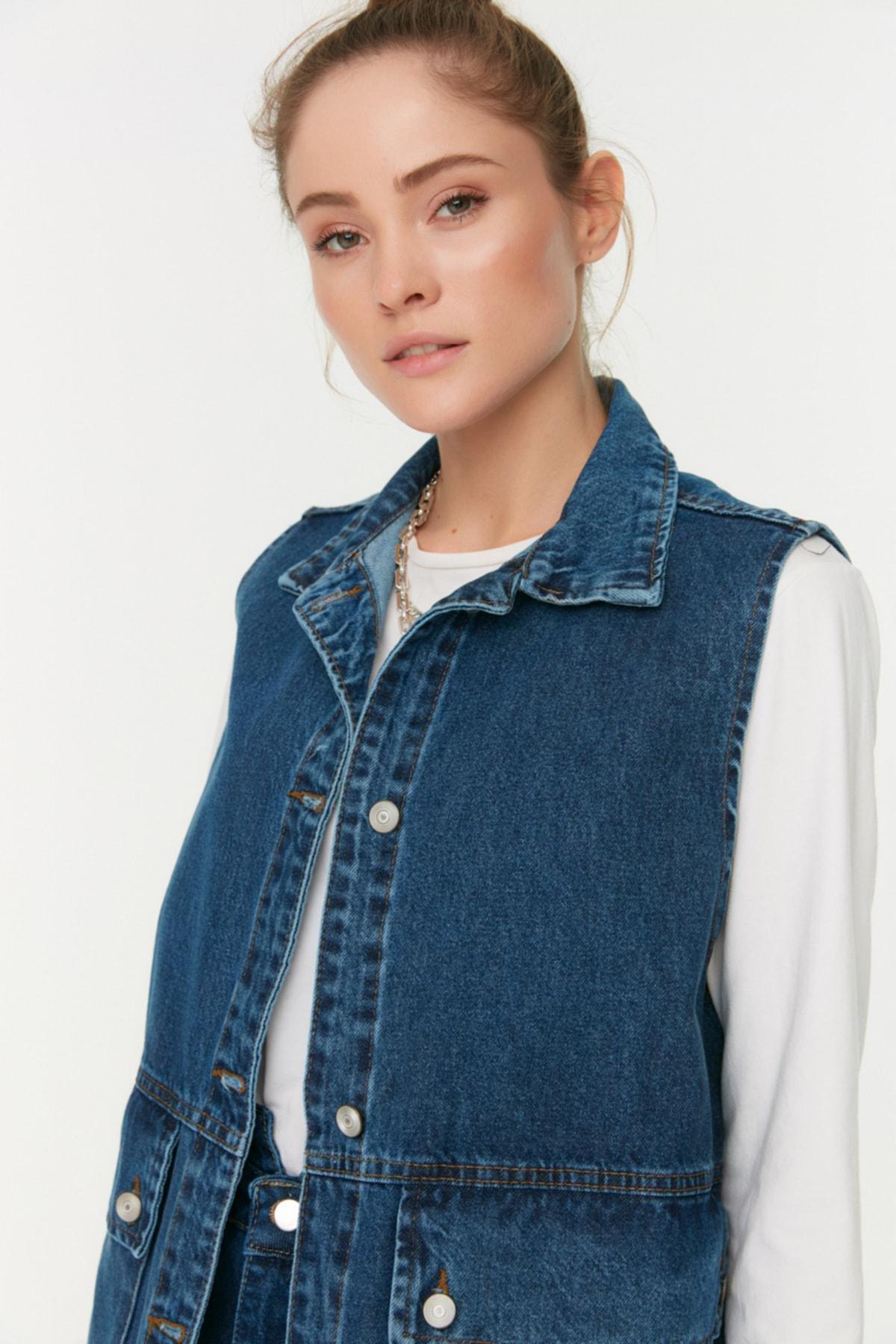 Blue Puffer Vest, , large image number 1