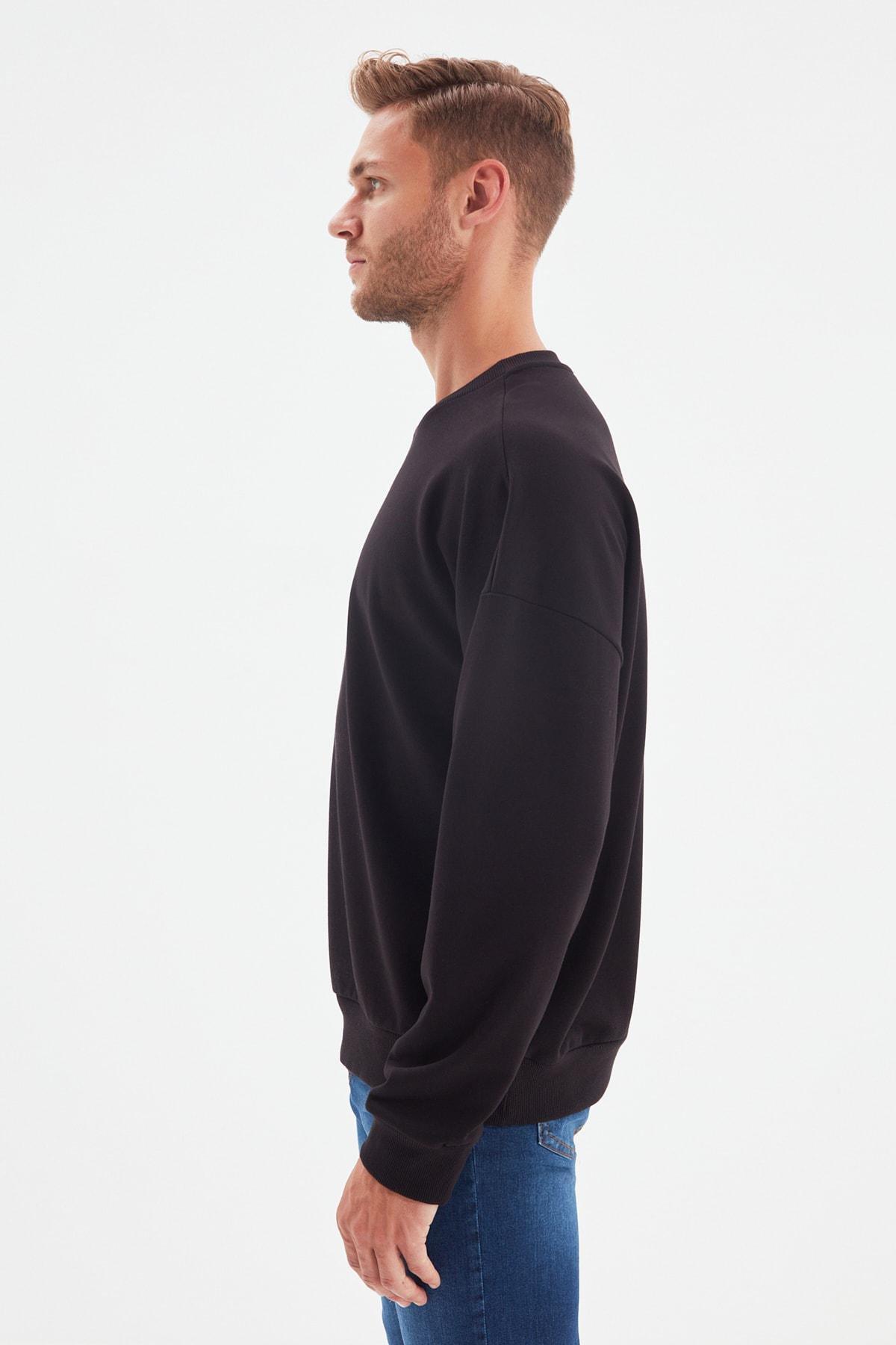 Black Oversize Sweatshirt, , large image number 3