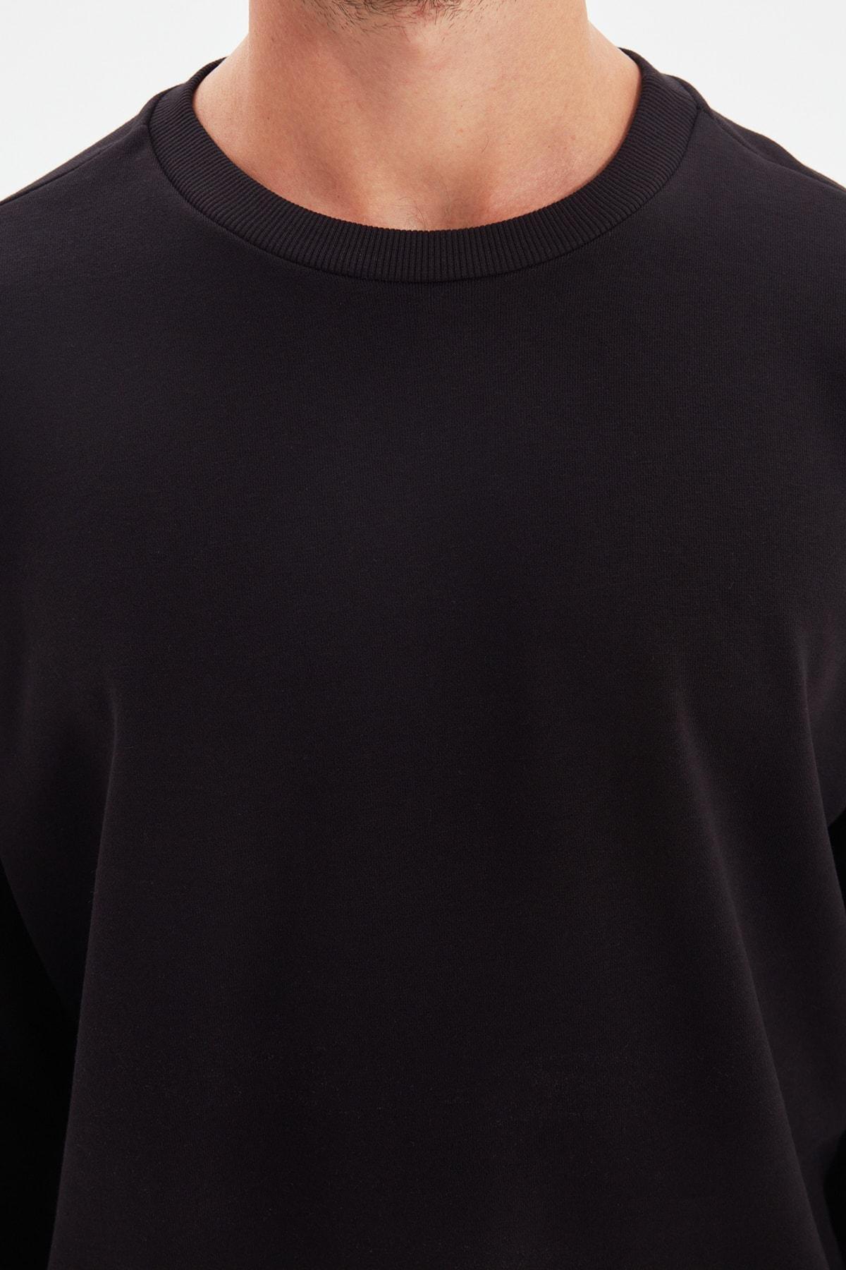 Black Oversize Sweatshirt, , large image number 5